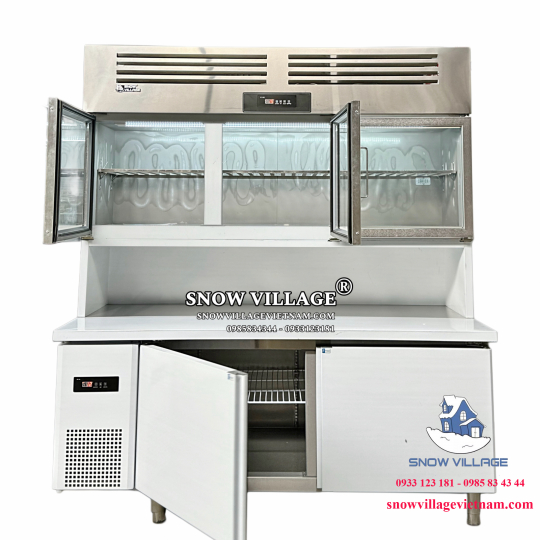 Tủ trên mát - dưới đông inox 1.8m PLRD-18N2B2