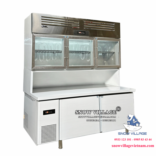 Tủ trên mát - dưới đông inox 1.8m PLRD-18N2B2