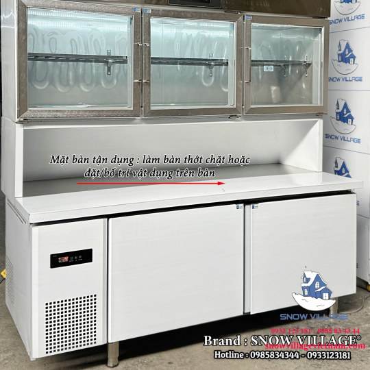 Tủ trên mát - dưới đông inox 1.8m PLRD-18N2B2