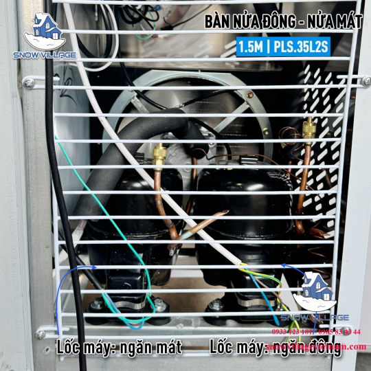 Bàn lạnh nửa đông-nửa mát 1.5m PLS-.35L2S