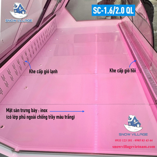 Tủ mát trưng bày-bảo quản thịt tươi 1.6m SC-1.6QL