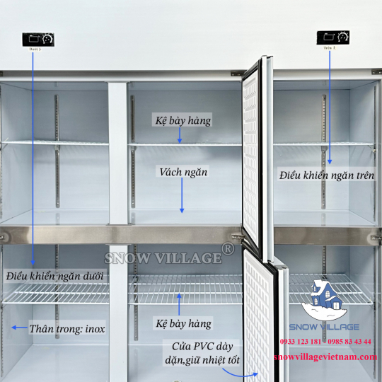 Tủ đông 6 cửa inox Coil SLLDZ4-1300L