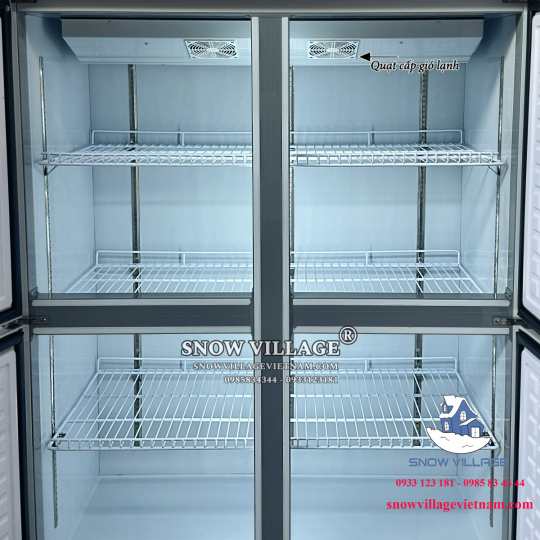 Tủ đông 4 cánh inox quạt lạnh SLLDZ4-820LD