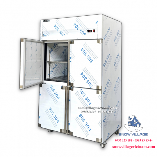 Tủ đông 4 cửa inox 304
