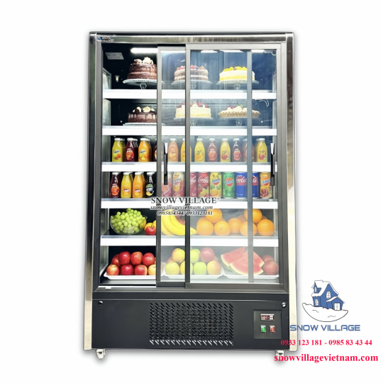 Tủ mát siêu thị 2 cửa kính lùa 1.2m XC-ZL-1200