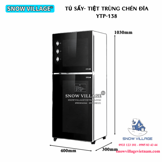 Tủ sấy chén YTP-138 Snow Village
